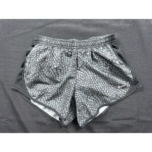 Nike Womens Dri-FIT Running Shorts Grey Black Snakeskin Animal Print Size Medium